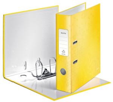 Image de Classeur A4 carton LEITZ 1005 WOW 8 cm jaune